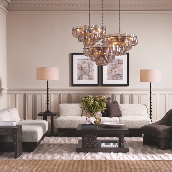 Arabella golvlampa svart/linne 162,5 cm