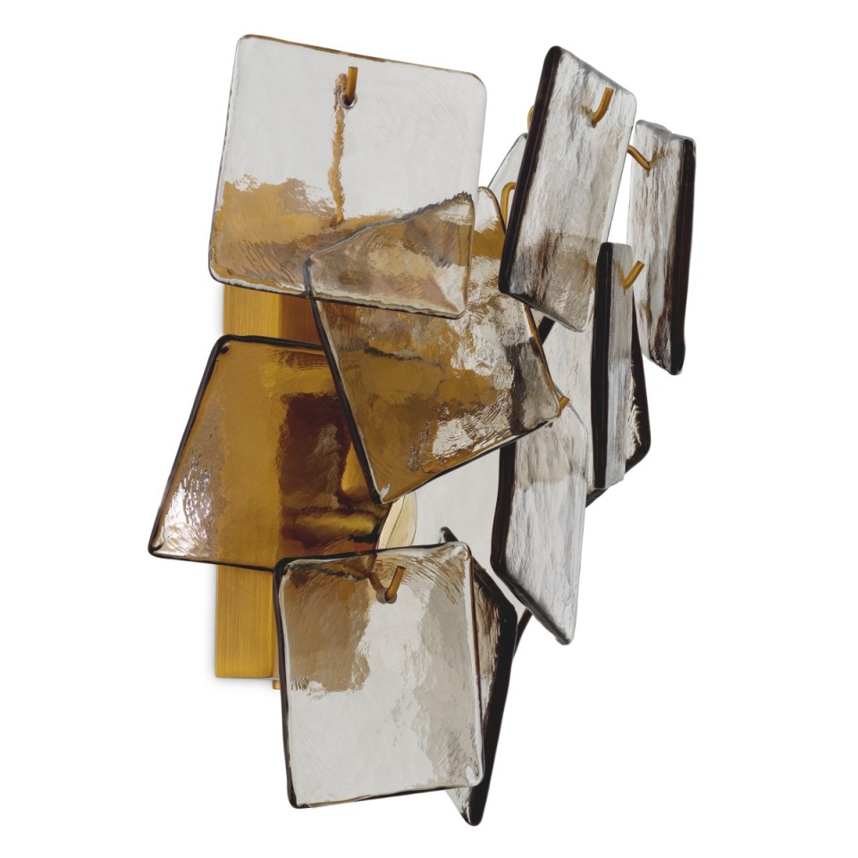 Biltmore vägglampa antikmässing/ljusrökglas 31 cm