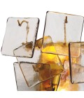 Biltmore vägglampa antikmässing/ljusrökglas 31 cm