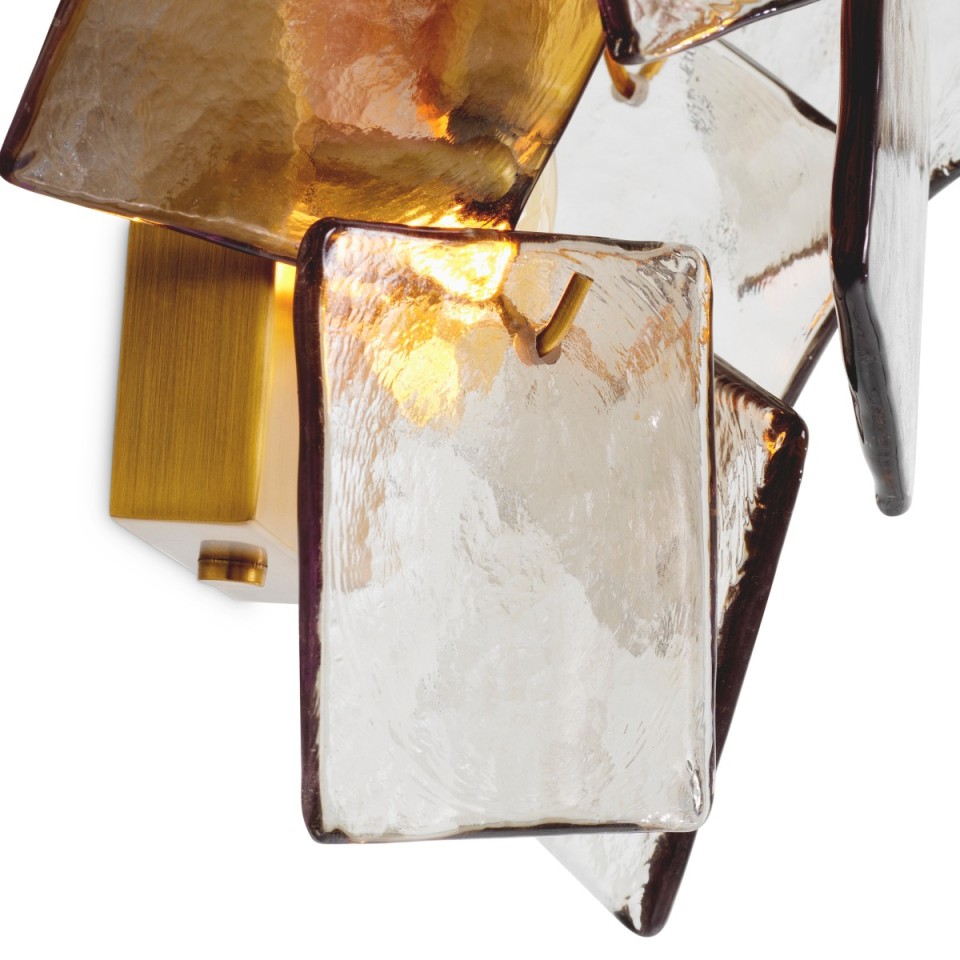Biltmore vägglampa antikmässing/ljusrökglas 31 cm