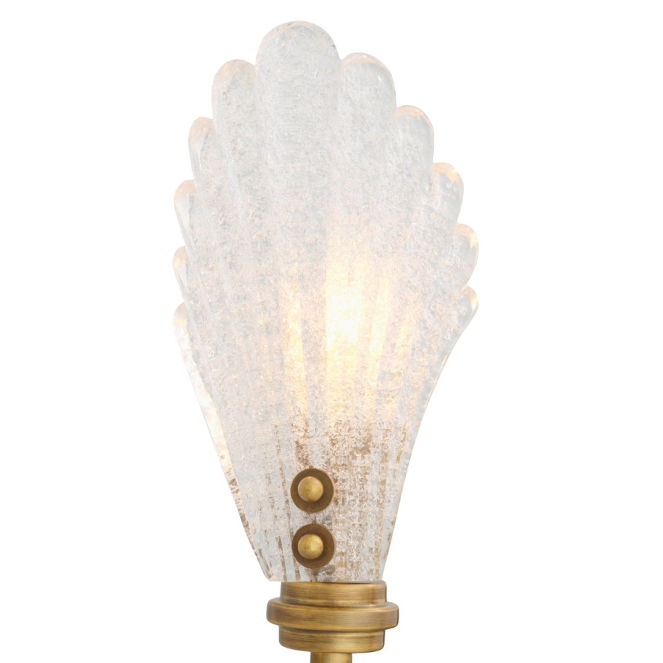 Isabelle vägglampa vintage mässing/glas 41,5 cm