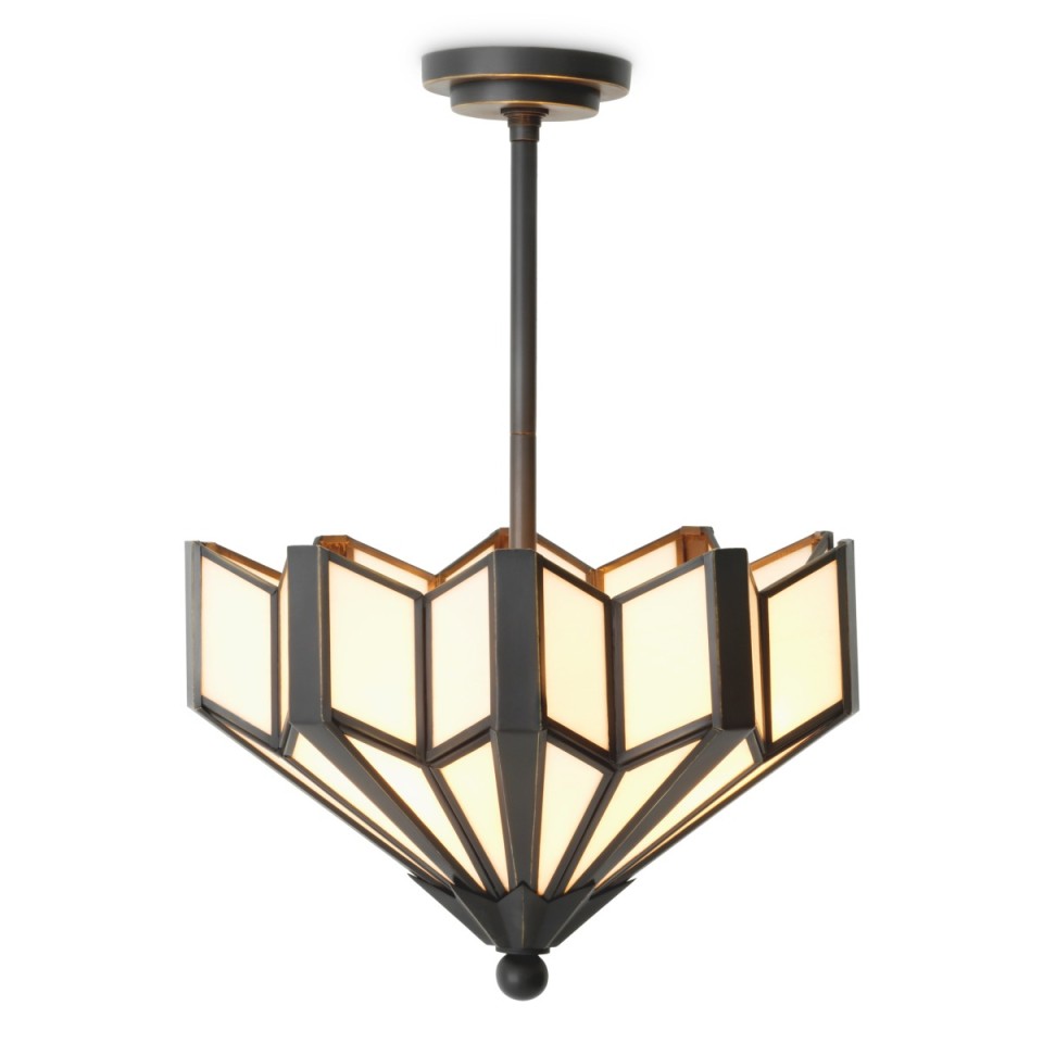 Victory taklampa brons/vitt 45 cm