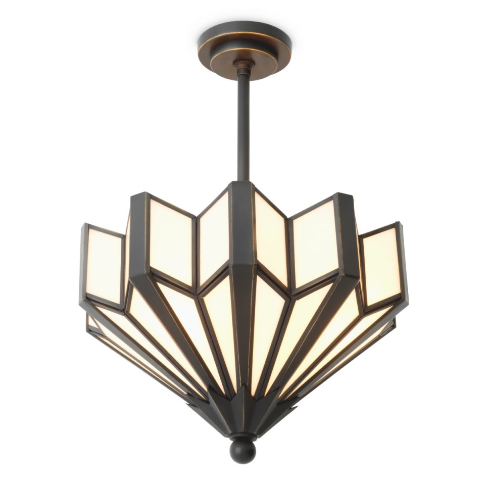 Victory taklampa brons/vitt 45 cm