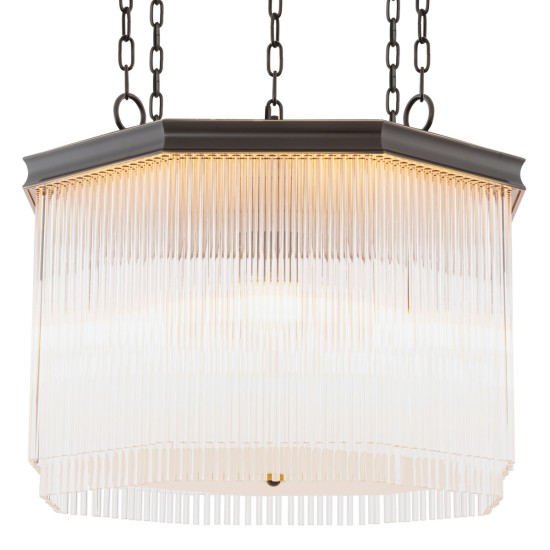 Estela takkrona brons/klart glas 60 cm