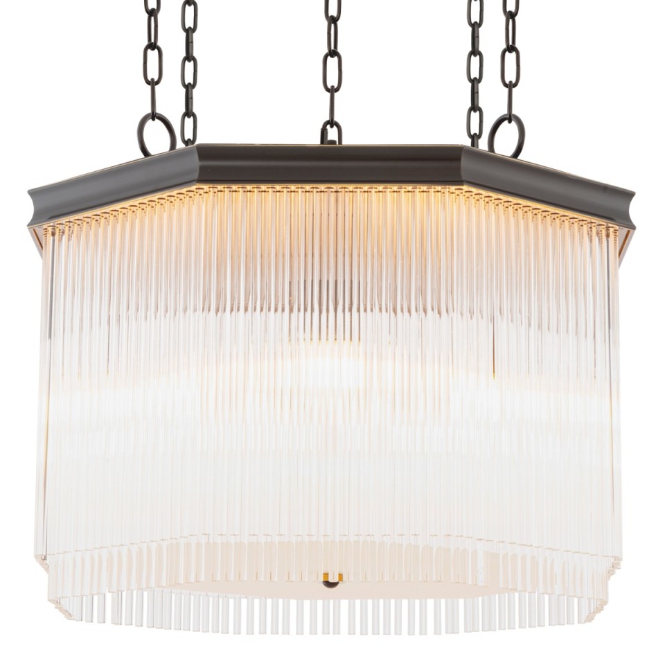 Estela takkrona brons/klart glas 60 cm