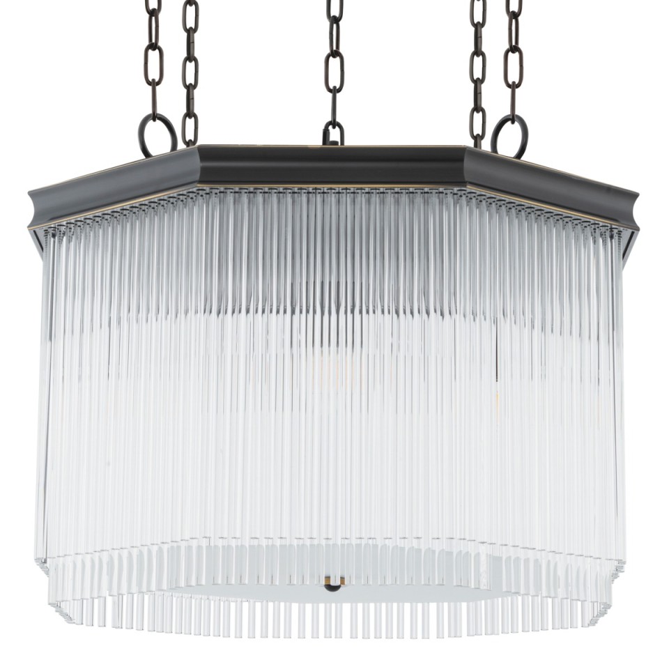 Estela takkrona brons/klart glas 60 cm