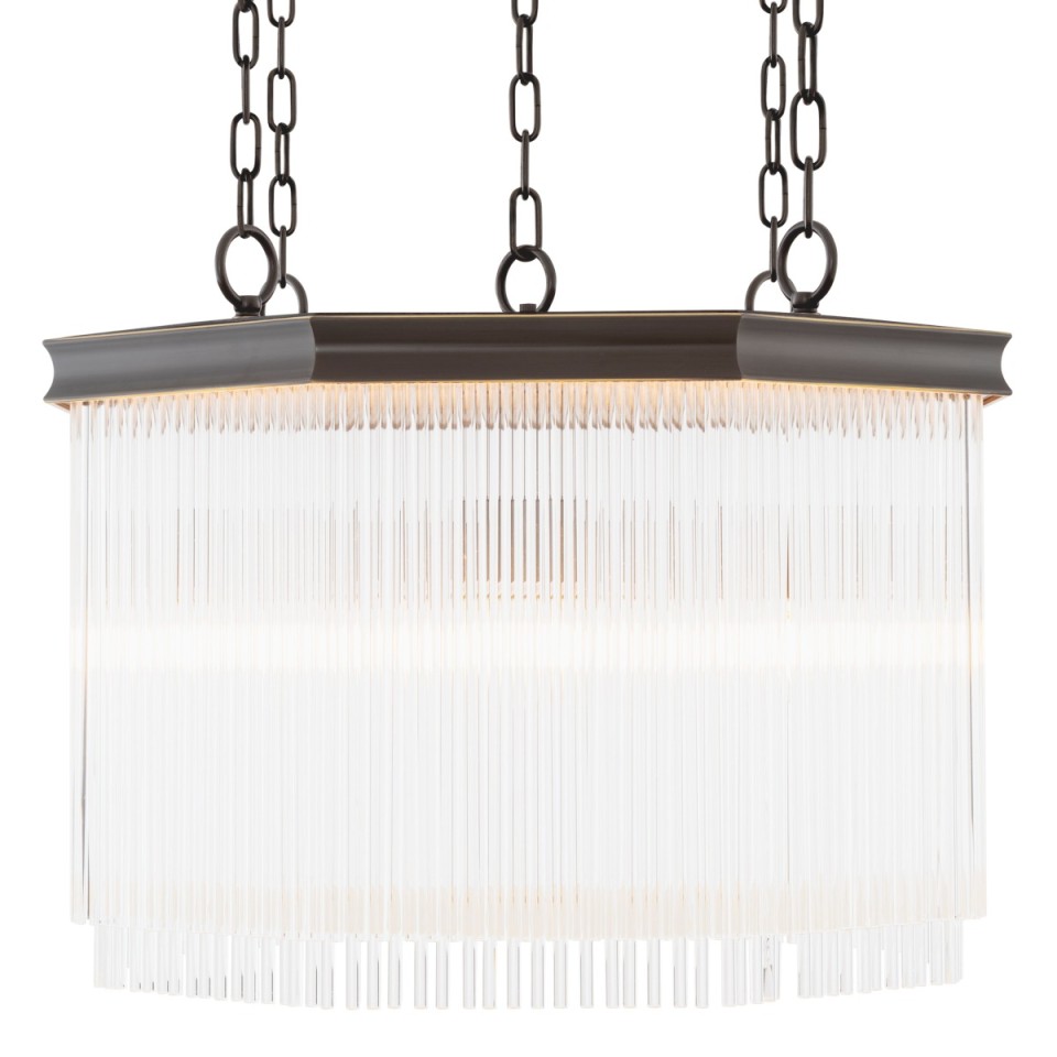 Estela takkrona brons/klart glas 60 cm