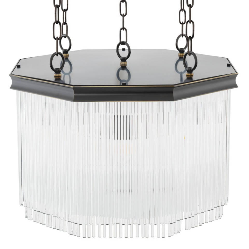Estela takkrona brons/klart glas 60 cm