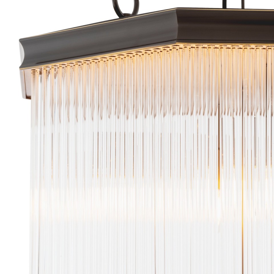 Estela takkrona brons/klart glas 60 cm