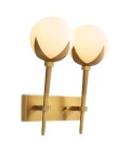 Alesa double wall light antique brass/alabaster 35 cm