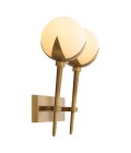 Alesa double wall light antique brass/alabaster 35 cm