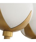 Alesa double wall light antique brass/alabaster 35 cm