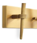 Alesa double wall light antique brass/alabaster 35 cm