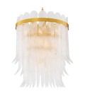Erika L chandelier antique brass/clear glass 71 cm