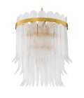 Erika L chandelier antique brass/clear glass 71 cm