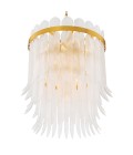 Erika L chandelier antique brass/clear glass 71 cm
