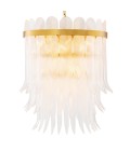 Erika L chandelier antique brass/clear glass 71 cm