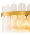 Erika L chandelier antique brass/clear glass 71 cm