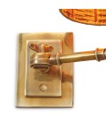 Wentworth vägglampa vintage mässing/rattan 25,5 cm