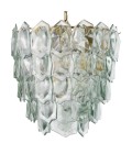 Elias chandelier vintage brass/clear glass 60 cm