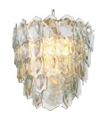 Elias chandelier vintage brass/clear glass 60 cm