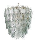 Elias chandelier vintage brass/clear glass 60 cm