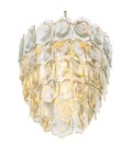 Elias chandelier vintage brass/clear glass 60 cm