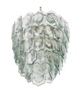 Elias chandelier vintage brass/clear glass 60 cm