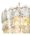 Elias chandelier vintage brass/clear glass 60 cm