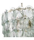 Elias chandelier vintage brass/clear glass 60 cm