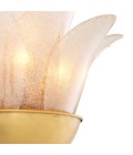 Melrose vägglampa antikmässing-/ljusrök glas 40 cm