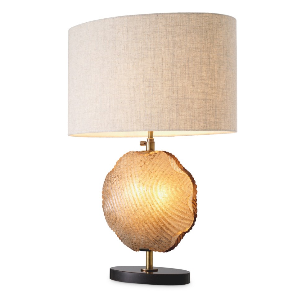 Nuria table lamp vintage brass/glass 69 cm