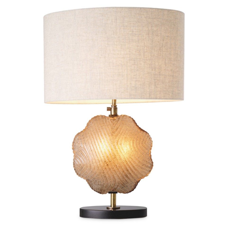 Nuria table lamp vintage brass/glass 69 cm