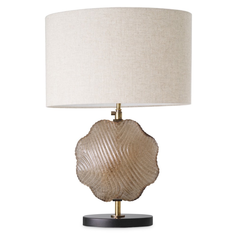 Nuria table lamp vintage brass/glass 69 cm