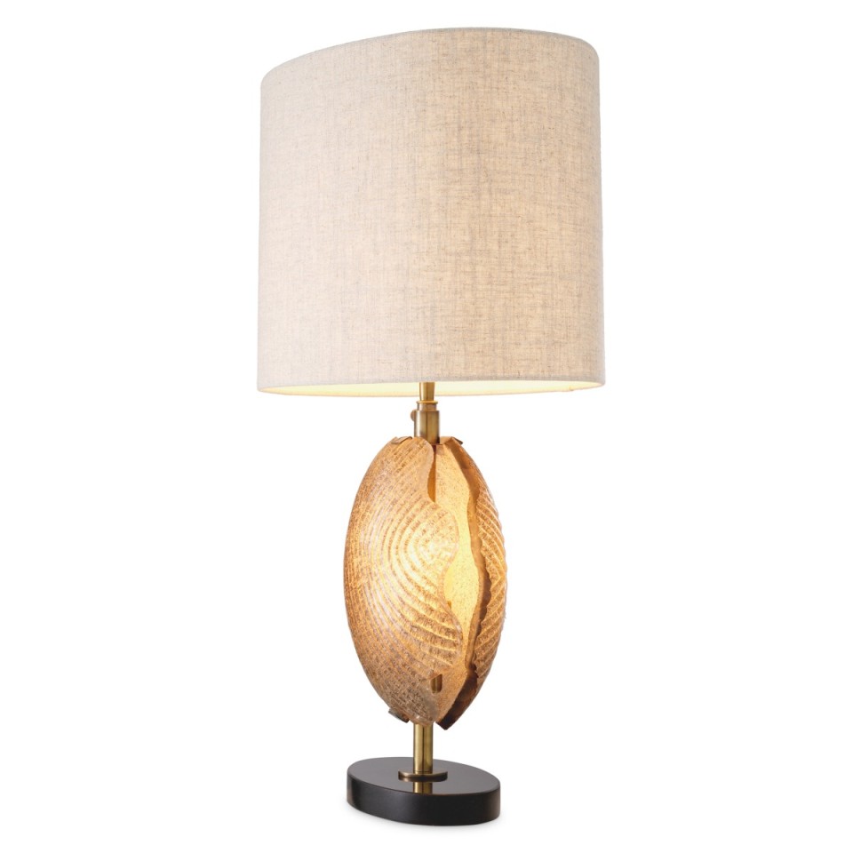 Nuria table lamp vintage brass/glass 69 cm