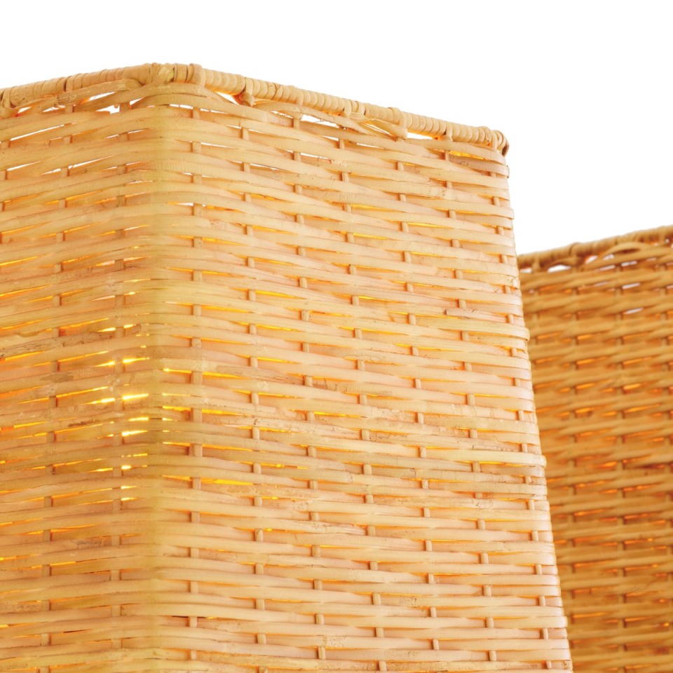 Lexington dubbel vägglampa nickel/rattan 27 cm