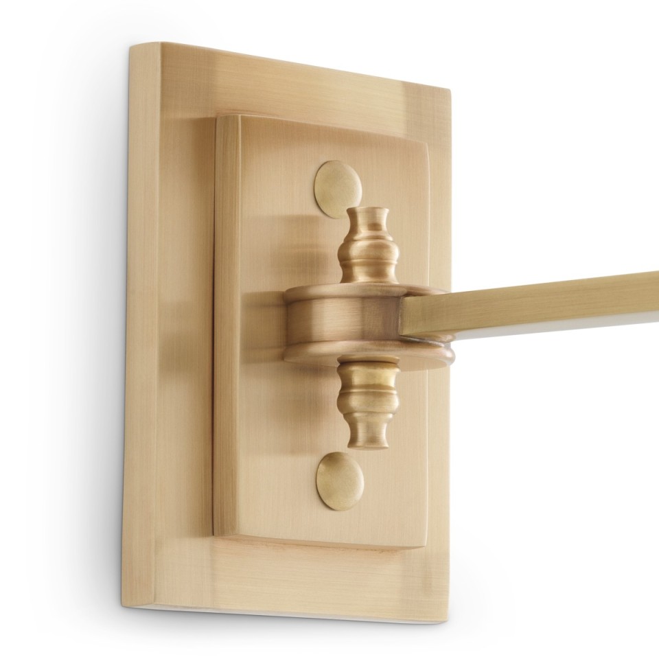 Lexington singel vägglampa antikmässing/rottan 27 cm