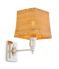 Lexington vägglampa nickel/rattan 27 cm