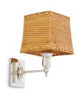 Lexington vägglampa nickel/rattan 27 cm