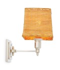 Lexington vägglampa nickel/rattan 27 cm