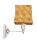 Lexington vägglampa nickel/rattan 27 cm