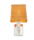 Lexington vägglampa nickel/rattan 27 cm