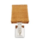 Lexington vägglampa nickel/rattan 27 cm