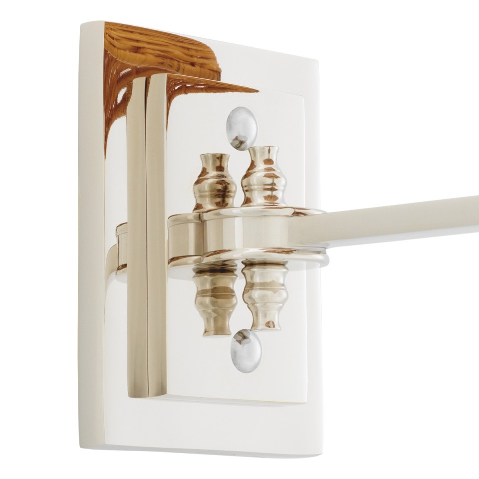 Lexington vägglampa nickel/rattan 27 cm