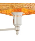 Lexington vägglampa nickel/rattan 27 cm