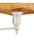 Lexington vägglampa nickel/rattan 27 cm