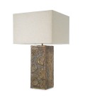 Kamari table lamp vintage brass/linen 87.5 cm