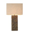 Kamari table lamp vintage brass/linen 87.5 cm