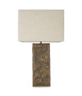 Kamari table lamp vintage brass/linen 87.5 cm