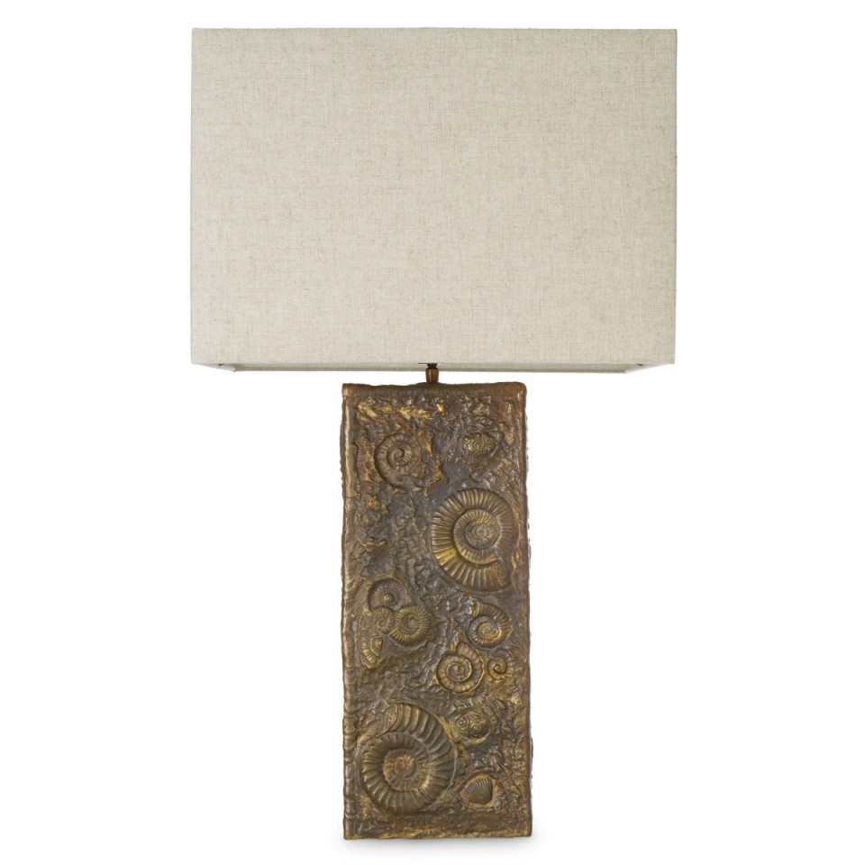 Kamari table lamp vintage brass/linen 87.5 cm